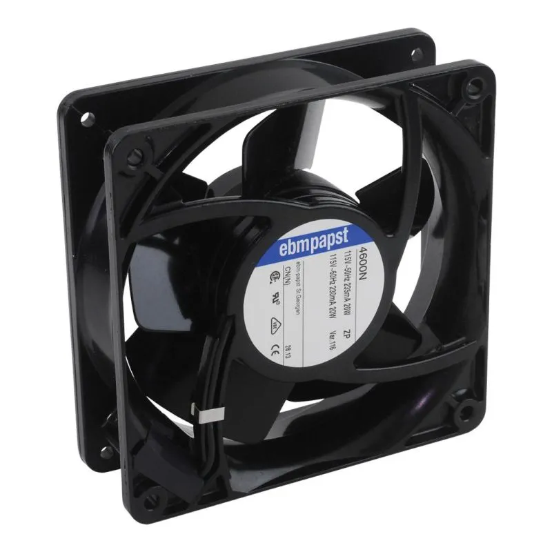 4600N EBMPapst Axial Fan 115V AC 119x119x38mm 105.9CFM Sleeve Bearing