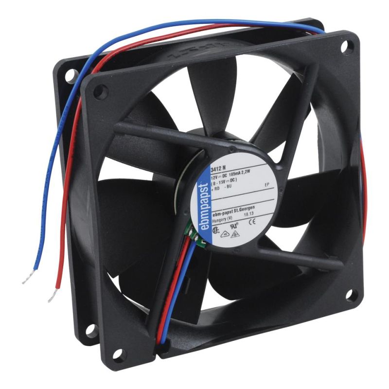 3412N EBM Papst - DC Axial Fan 12 V Square 92x25mm Ball Bearing