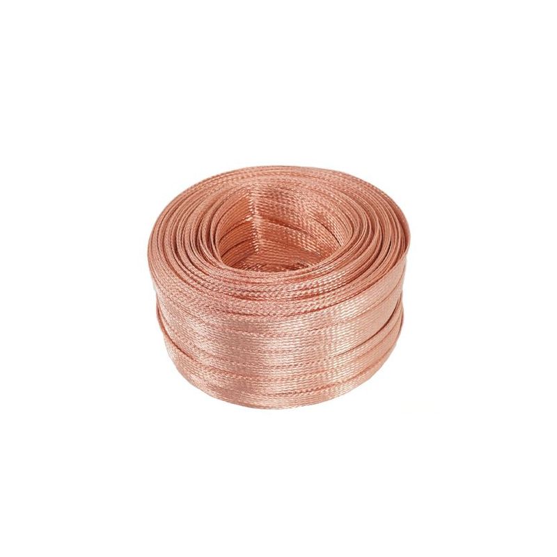 Copper Braid Flat Copper Screen Braiding CU for Cable Shielding Width 4mm to 10mm