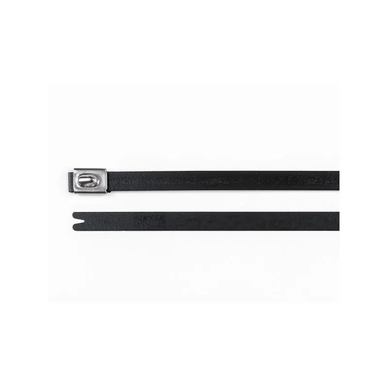 11191000 HellermannTyton Cable Tie Roller Ball 362mm Length 7.9mm Width Black Polyester Coated Stainless Steel