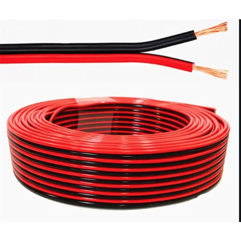Red Black Cable, 1 Meter Length, 2 Core Flexible Wire