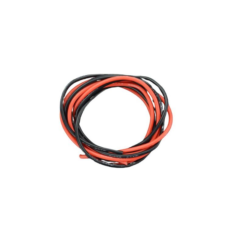High Temperature Resistant Silicone Wire (18AWG 0.75mm2 1m Red &amp; Black)