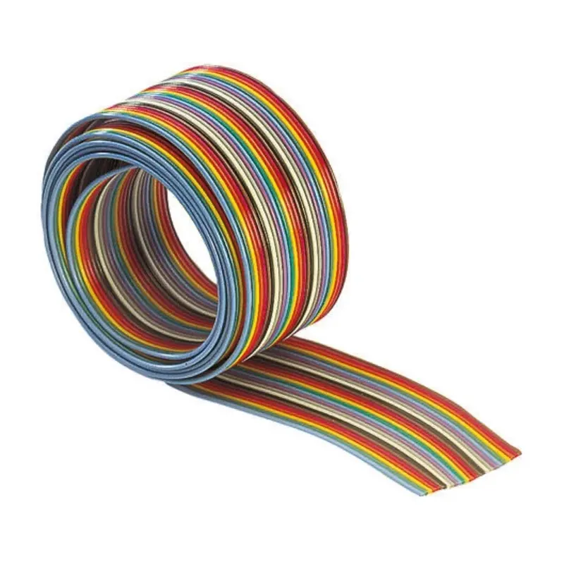 Ribbon Cable 60 Pin Multicolor Flat Wire 1.27mm Pitch PVC Insulated