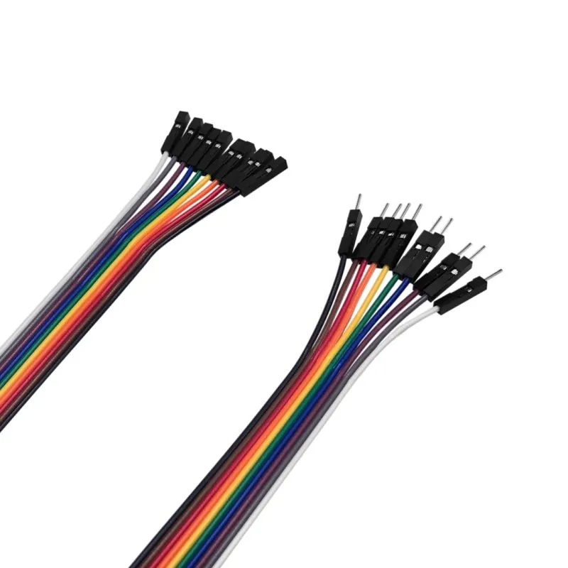 Header Pin Connector Male to Female 10cm 10-Wire 2.54mm Pitch Flexible Ribbon