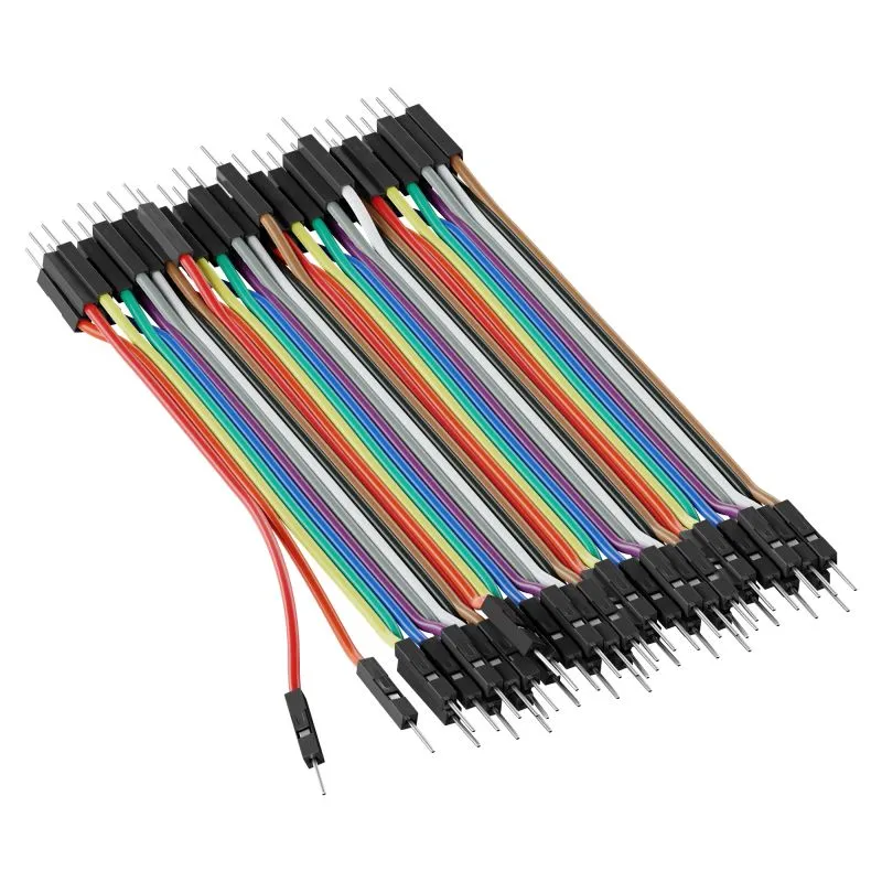 Male to Male Jumper Wire 10cm Multicolor 2.54mm Pitch Flexible Prototyping Set