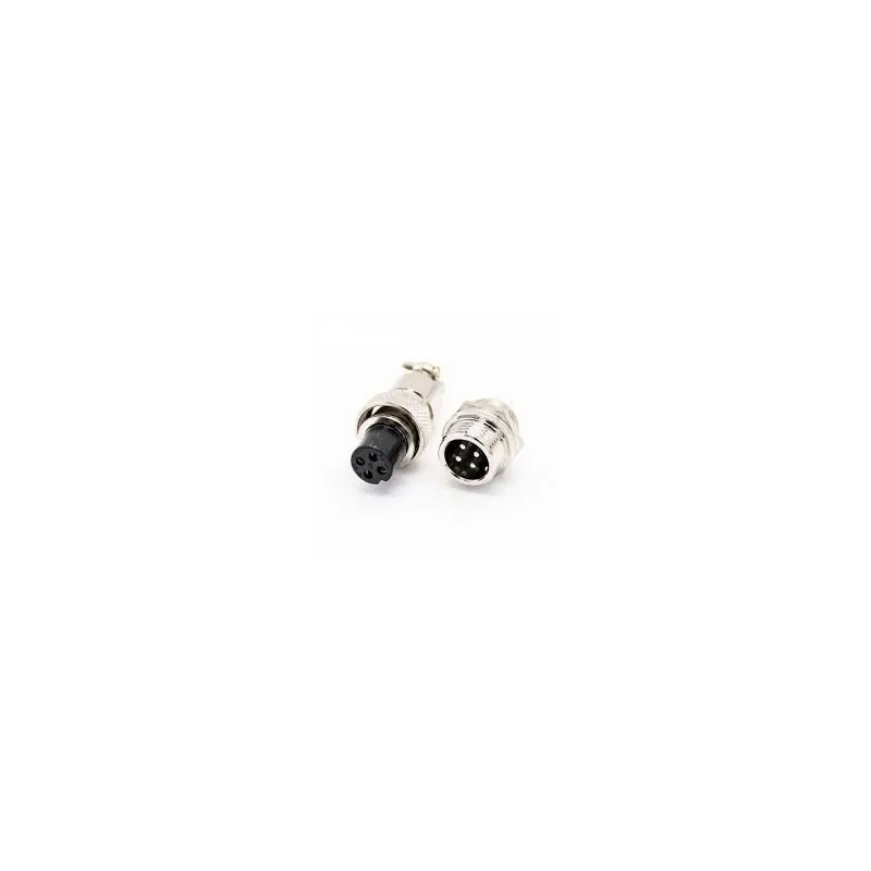 4-Pin 12 mm Aviation Circular Connector Set (Male + Female)
