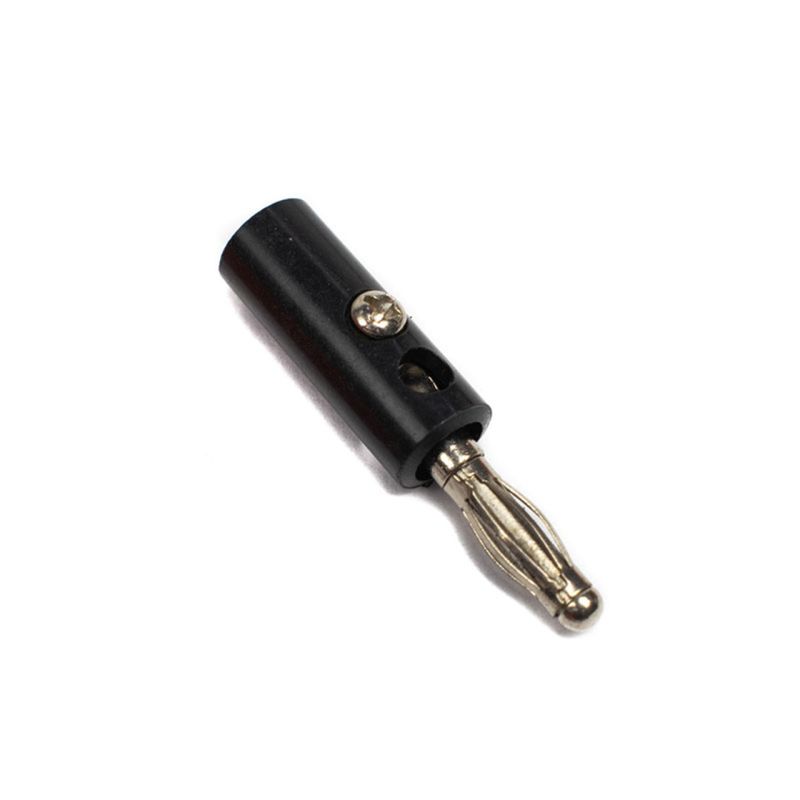 Banana Plug 4mm Black Connector Screw Type Insulated