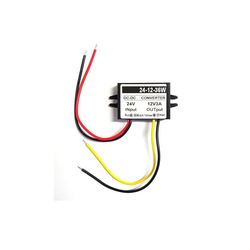 24V to 12V DC-DC Converter 3A 36W Compact Waterproof Module