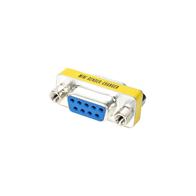 DB9 Mini Gender Changer Female to Female Adapter D-Sub Connector