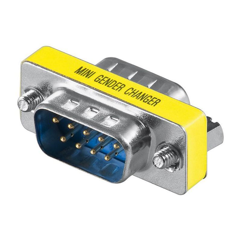 DB9 Mini Gender Changer Male to Male Adapter D-Sub Connector