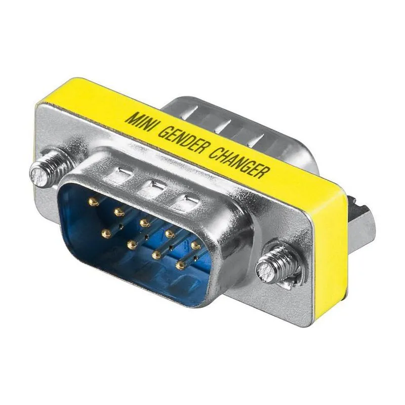 DB9 Mini Gender Changer Male to Male Adapter D-Sub Connector