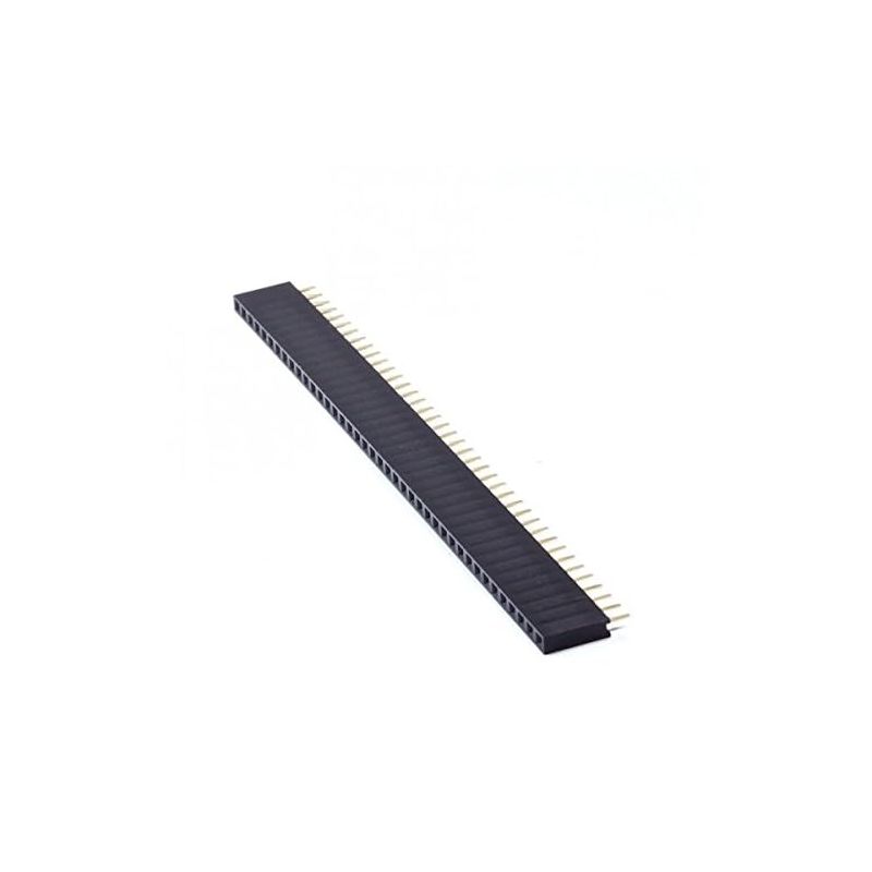 Female Header 40-Pin, 2.54mm Pitch, Single Row, Straight Connector