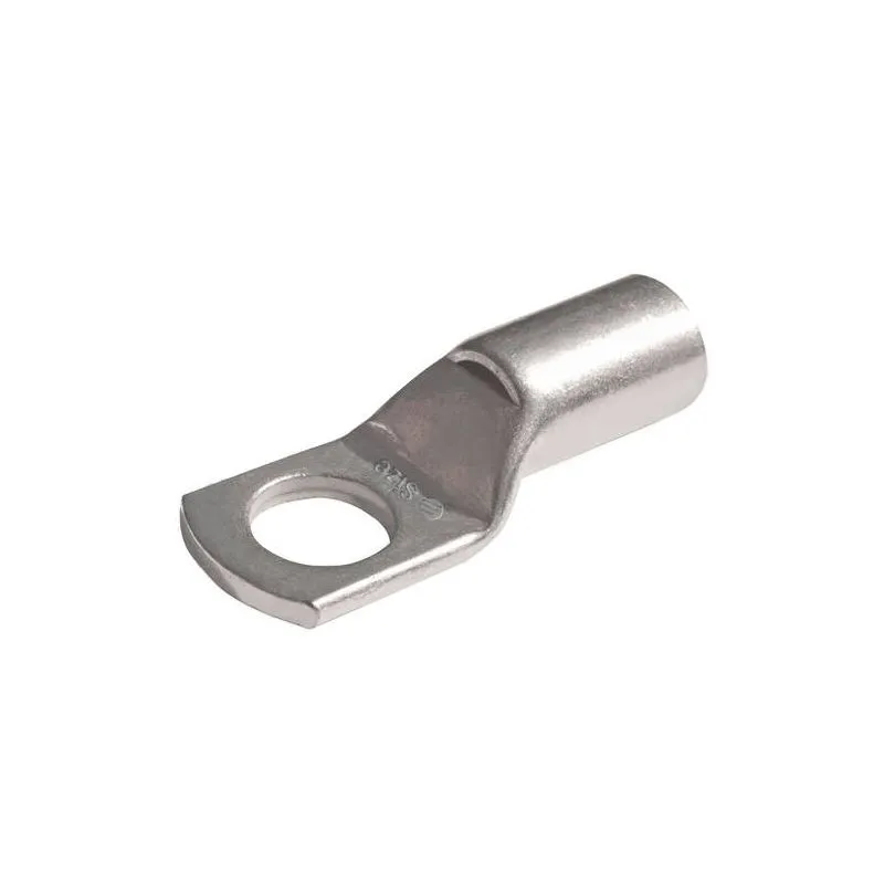 Heavy-Duty Tinned Copper Cable Lug Terminal, Crimp Type, Ring Eyelet, High Conductivity