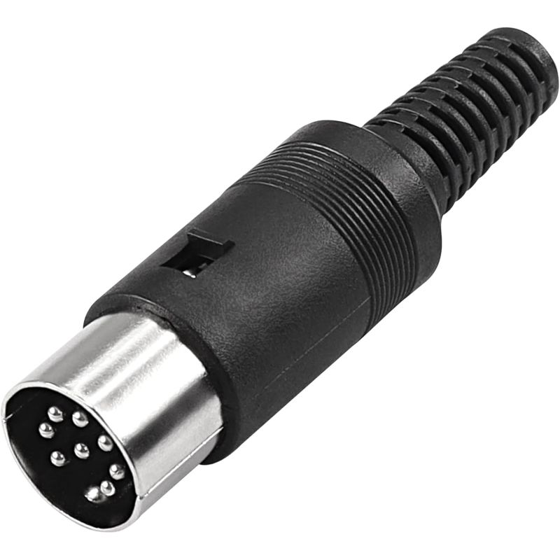 XLR Male Connector 8 Pins Durable Metal and Plastic Body Cable Mount