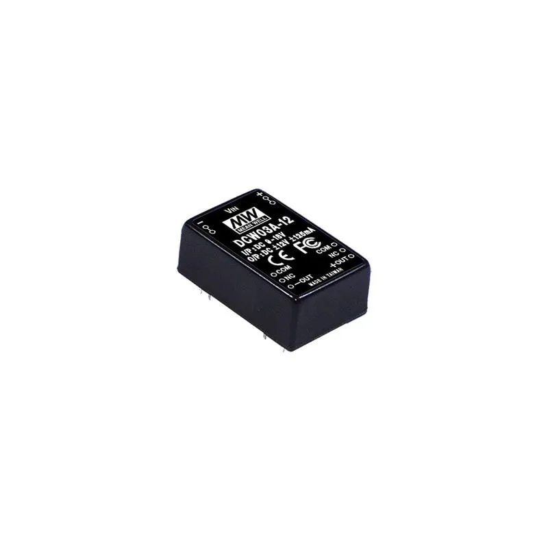 Mean Well DCW03B-15 DC-DC Converter, 3W, ±15V Output, 18-36V Input