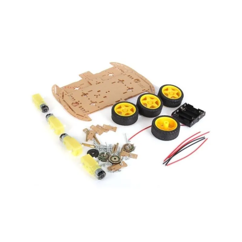 4WD, Robot Car Chassis Kit with Motors and Wheels, DIY Robotics Projects for Arduino and Raspberry Pi