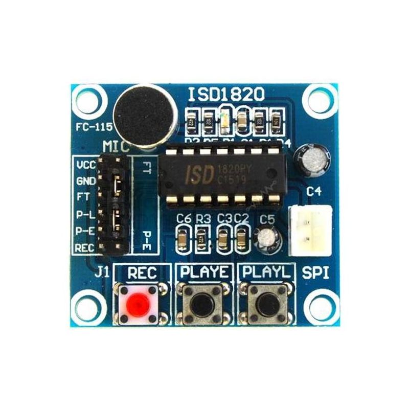 ISD1820 Voice Recorder Module, Compact Audio Recording and Playback for Arduino and DIY Projects