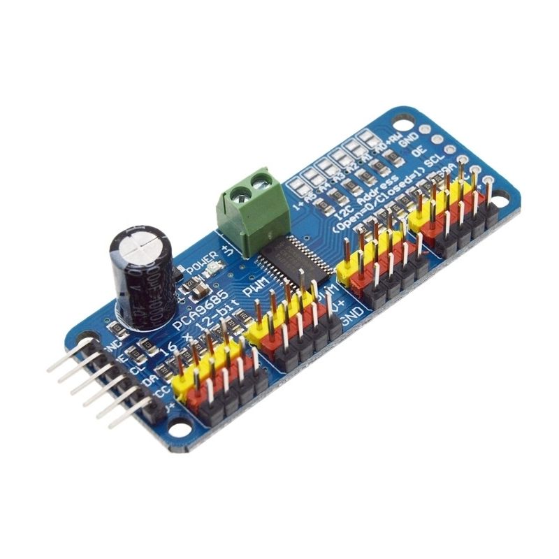 PCA9685, 16-Channel 12-bit PWM Servo Motor Driver, I2C Interface