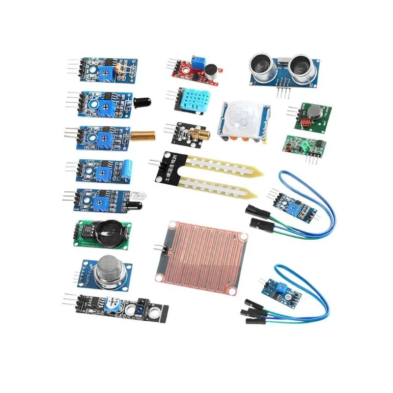 Organizer Sensor Modules Kit, 16 in 1 for Arduino, Raspberry Pi Projects, Super Starter Kits for UNO R3, Mega2560, Mega328, Nano, Raspberry Pi 4B/3/2