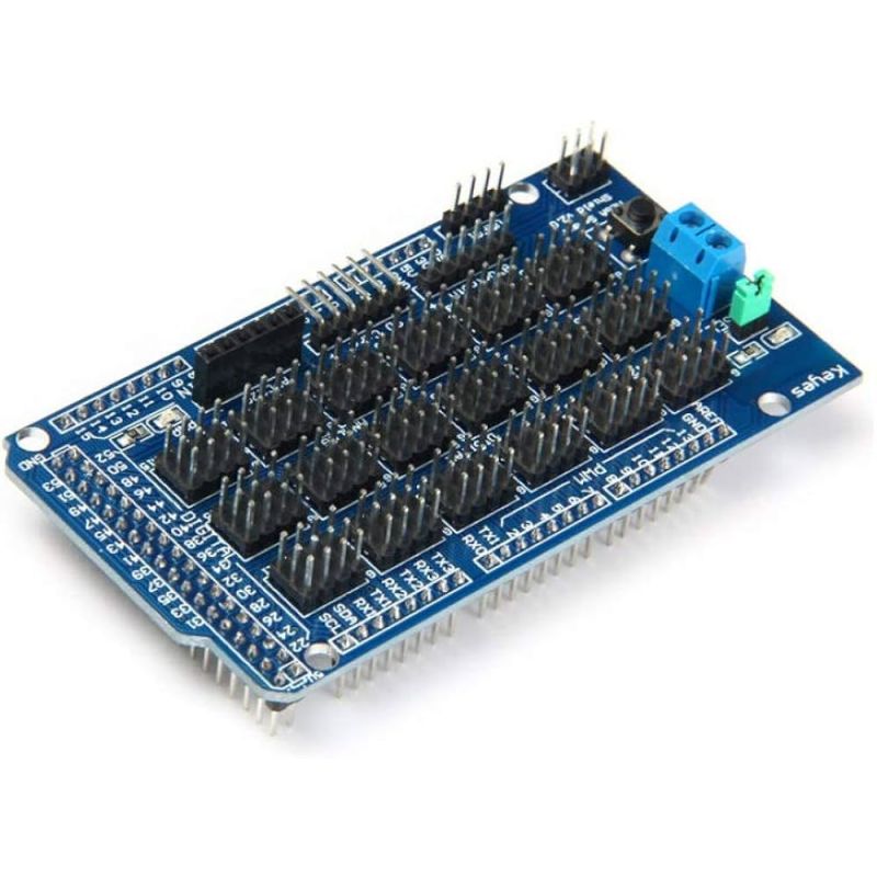 Sensor Shield V2, Expansion Board for Arduino Mega 2560 R3, Supports Servo, I2C, UART, and Analog Modules