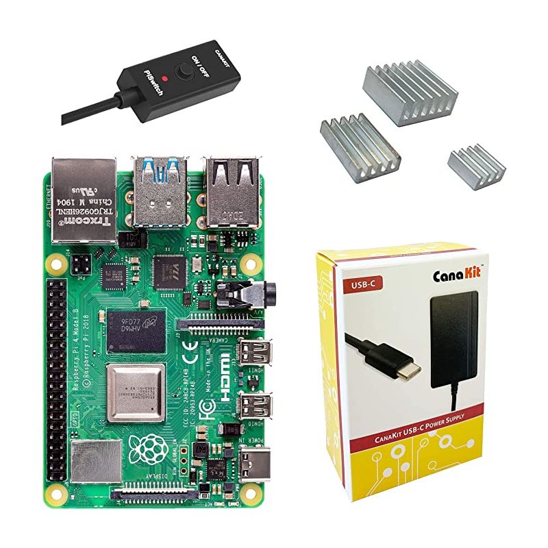  Raspberry Pi 8GB Kit - Complete Starter Kit with Case, Power Supply, Heatsinks, MicroSD Card, and HDMI Cable