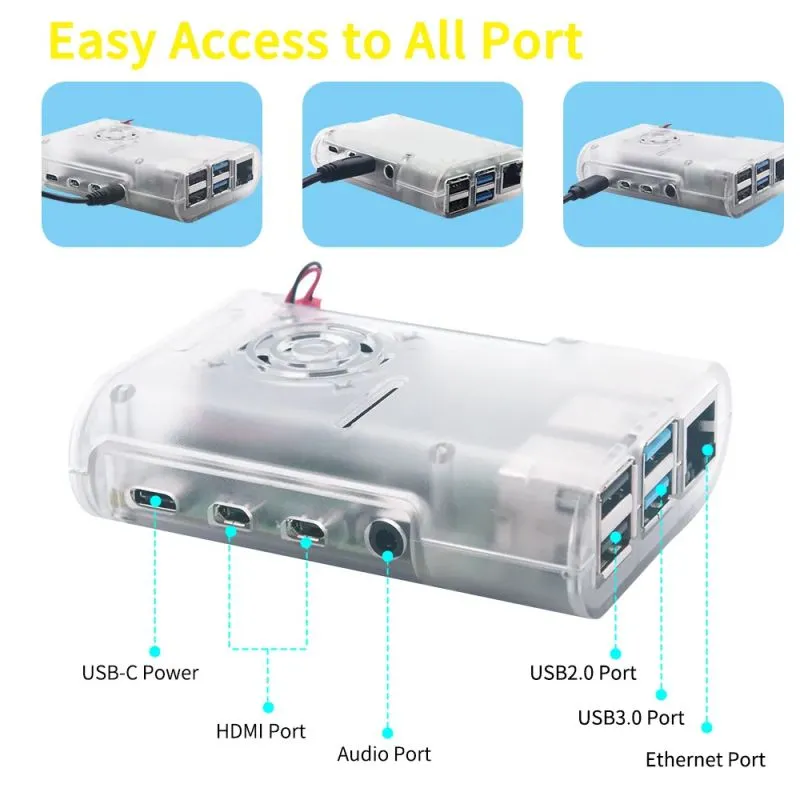 Original Raspberry Pi 4B Starter Kit Complete Device Kit With UK Plug Power Supply With Raspberry Pi 4B 4GB board