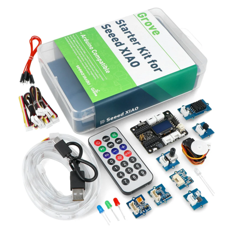 Seeed Studio XIAO Starter Kit with Grove Modules – All-in-One Educational Kit for Arduino, MicroPython, and TinyML Projects