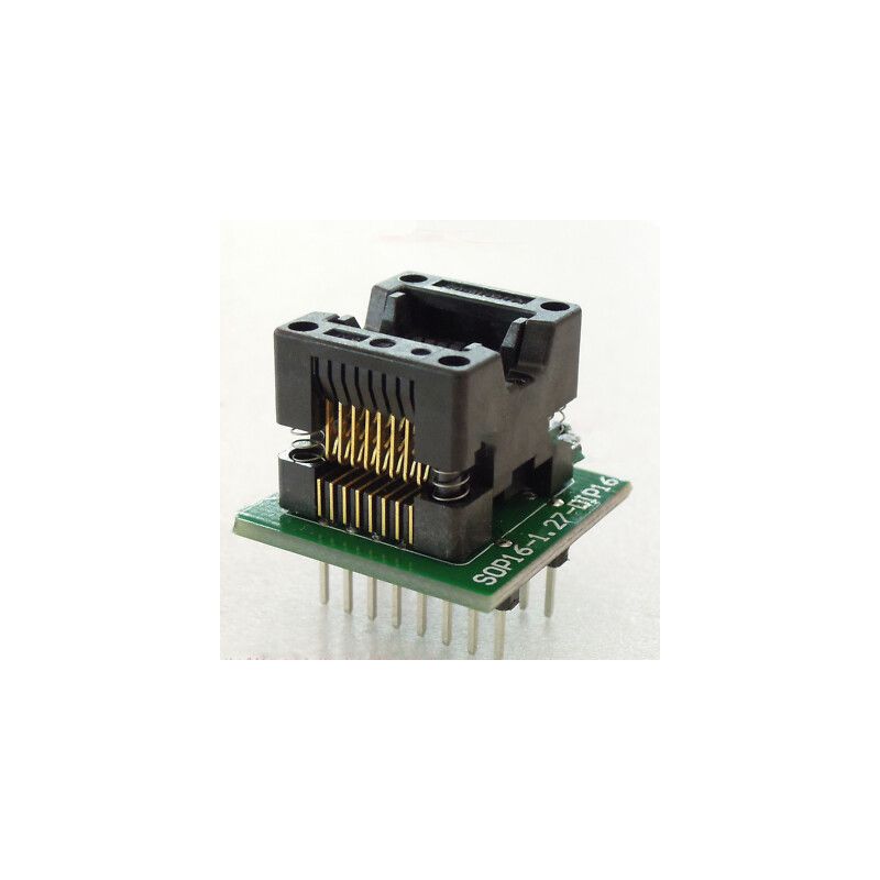 CNV-SOP-NDIP16, SOP16 to DIP16 Adapter Socket, 1.27mm Pitch, IC Test Clip Converter