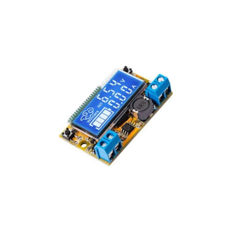 HW-601, Dual Display DC-DC Step Down Buck Converter, 5-23V to 0-16.5V, 3A, Adjustable LCD Voltage Regulator