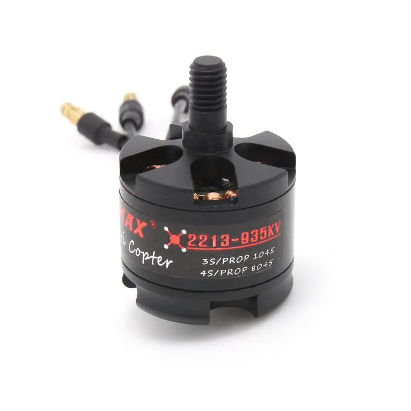 EMAX MT2213 935KV Brushless DC Motor for Drone – Red Cap (CCW) with 1045 Propeller Combo, Original High-Performance Motor Set