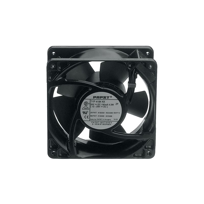 4184NGX EBM PAPST DC Fan Axial Sintec-Sleeve Bearing 24V 12V to 31.5V 94.17CFM 44dB 119 X 119 X 38mm