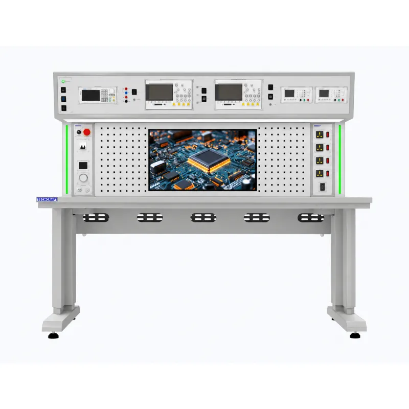 Techcraft ESD Straight Electrical Calibration and Testing Workbench with Integrated PC and 27-Inch Screen