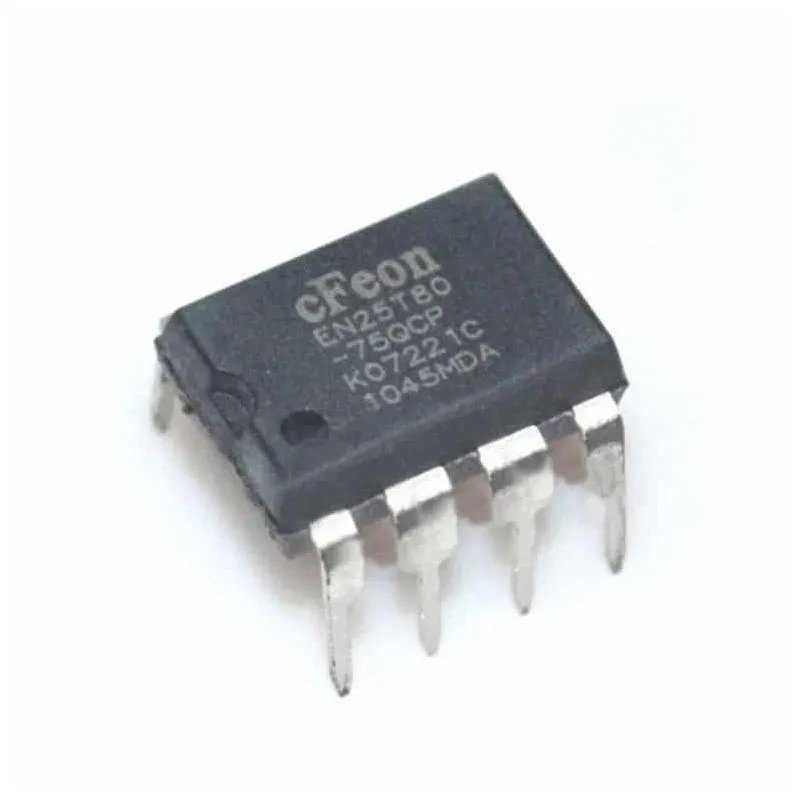 EN25T80-75QCP, 8 Mbit (1024K x 8) Serial Flash Memory, PDIP-8