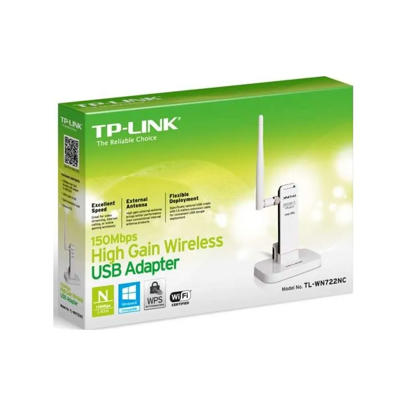 TP-Link TL-WN722N V2 150Mbps High Gain Wireless USB Adapter