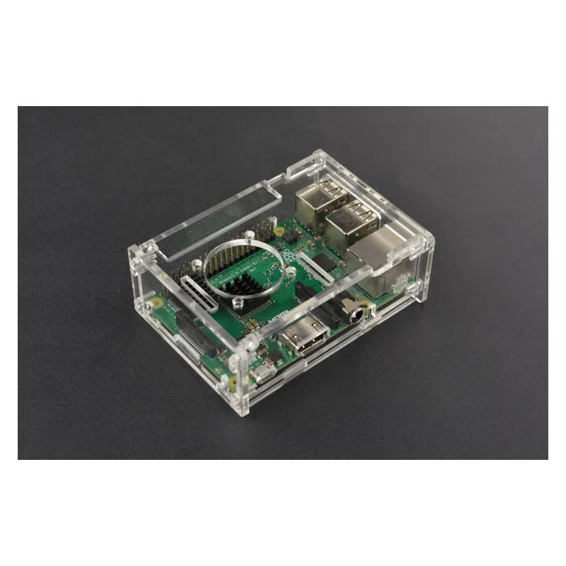 Transparent Acrylic Case for Raspberry Pi 3 & 4,Clear Protective Enclosure