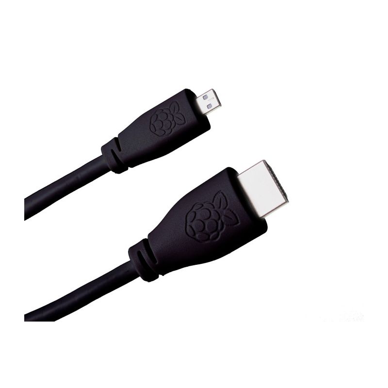 SC0532, Raspberry Pi Official Micro HDMI to HDMI Cable – 2m, Black