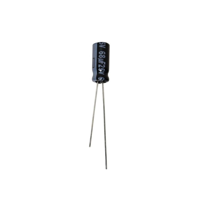 68µF 25V Electrolytic Capacitor - Radial Lead