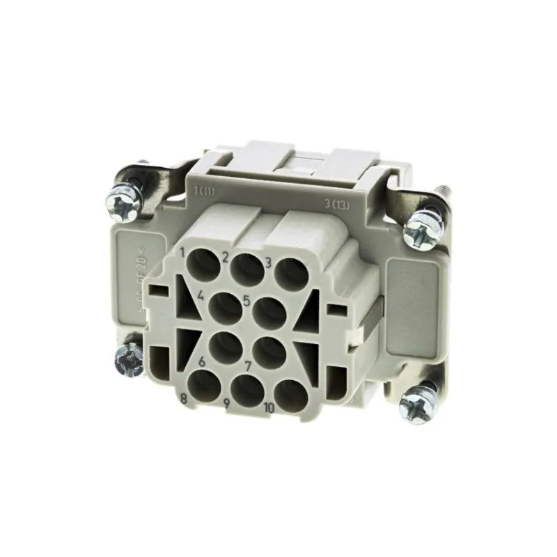 HARTING 09320103101 Han EE 10-Position Female Crimp Insert, 16A, 500V