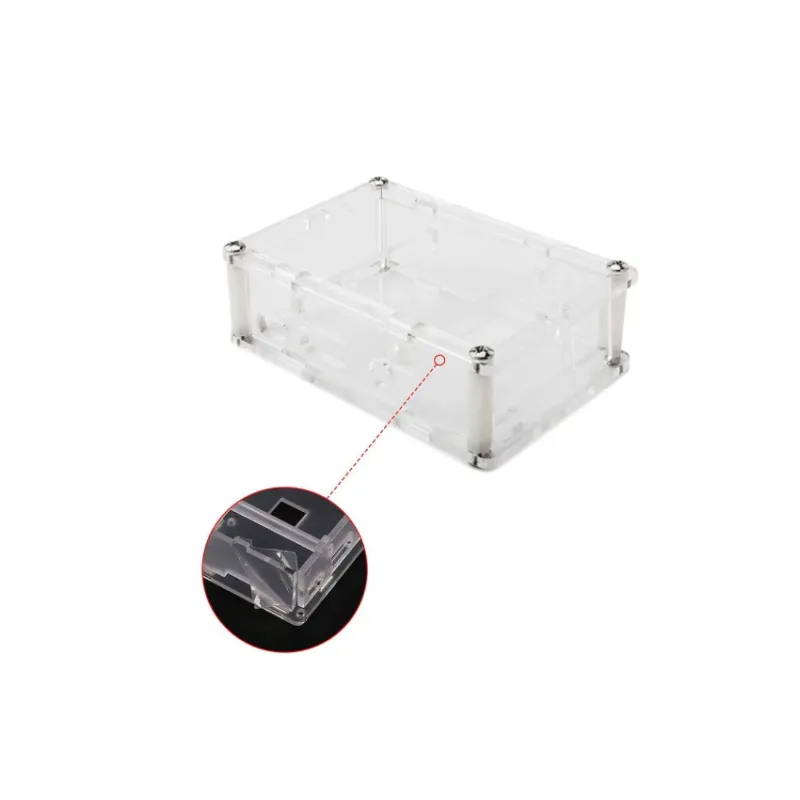 Raspberry Pi 4 Full Cover Acrylic Case – Transparent Protective Enclosure