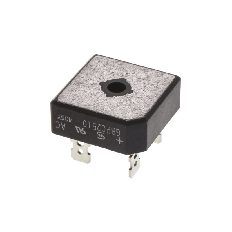 GBPC2510, Bridge Rectifier - 25A, 1000V, Single-Phase, 4-Terminal GPC Package