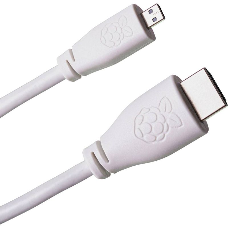 SC0531,Raspberry Pi Official Micro HDMI to HDMI Cable – 2m, White