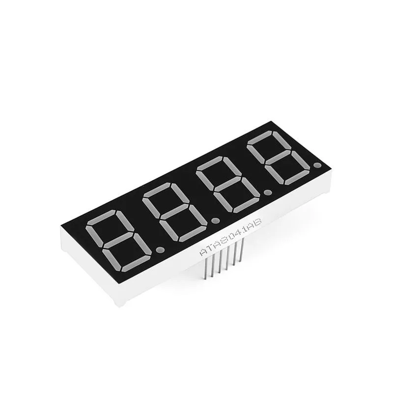 CSQ3404YA 7-Segment 4-Digit LED Display, 18mm Digit Height, Common Cathode, Red, Multiplexed Interface