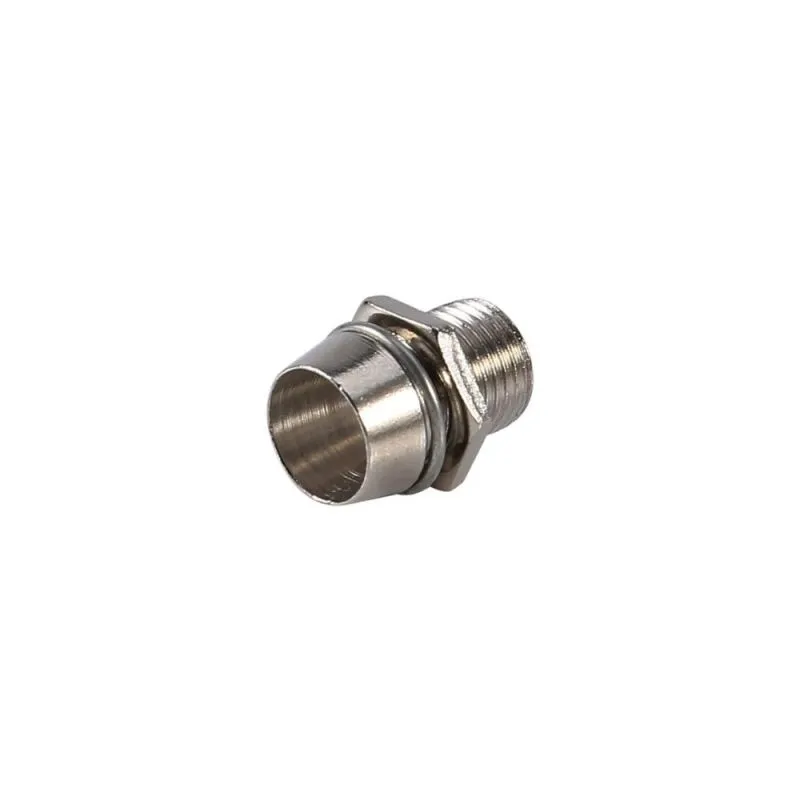 5mm LED Holder, Metal, Panel Mount with Nut and Washer, Chrome Finish