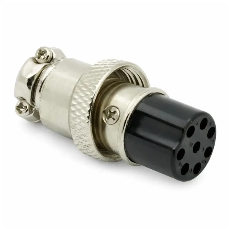 8-Pin XLR Female Cable Connector – Metal Body Circular Audio Control Connector