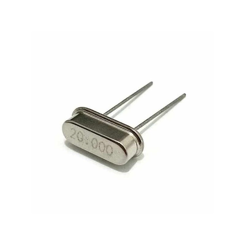 20MHz Quartz Crystal Oscillator, 2-Pin, HC-49S Package, ±20ppm Accuracy