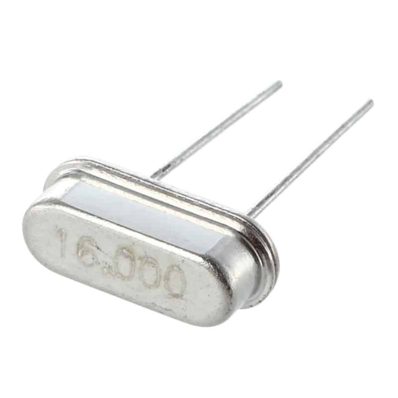 16 MHz Quartz Crystal Oscillator – HC-49S, 2-Pin, Through-Hole for Microcontroller Clock Circuits