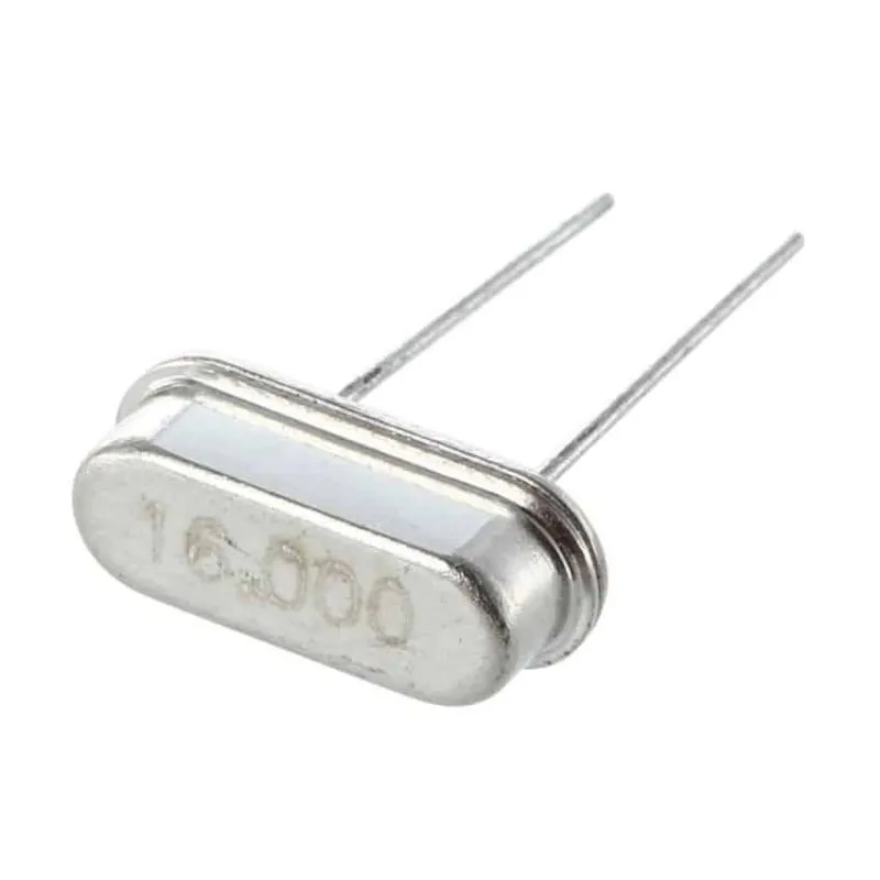 16 MHz Quartz Crystal Oscillator – HC-49S, 2-Pin, Through-Hole for Microcontroller Clock Circuits