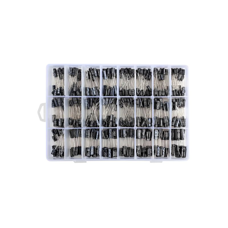 200PCS Electrolytic Capacitor Kit Assortment Box 15 Values Capacitor Range 0.1uF to 470uF