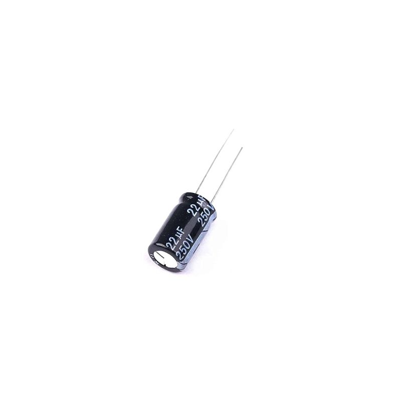 22UF 250V Electrolytic Capacitor Radial Lead High Voltage 20 Percent Tolerance