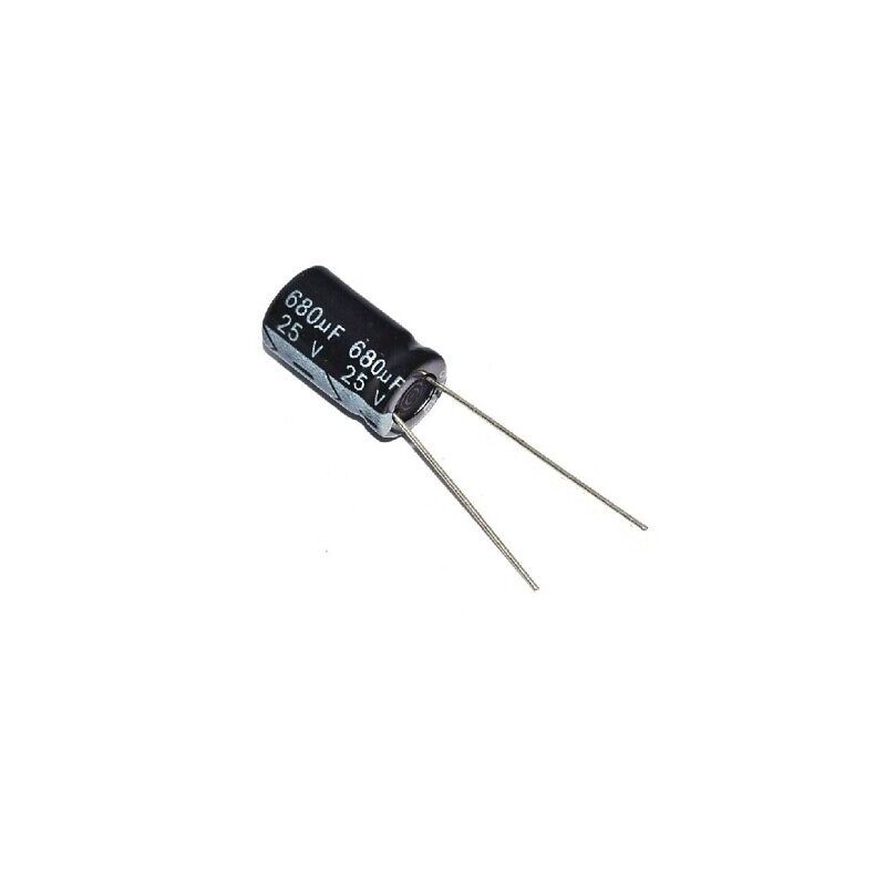 680UF 25V Electrolytic Capacitor Radial Lead 20 Percent Tolerance High Ripple